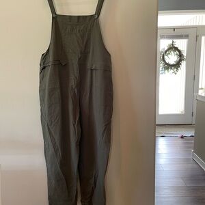NWOT 100% Cotton Casual Olive Green Overalls